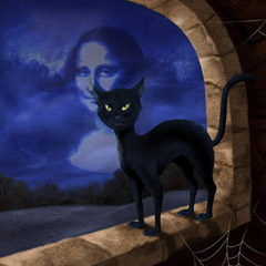 Scary Black Cat